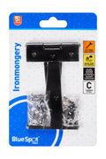 Blue Spot Tools Ironmongery 102mm Black Powder Coated Tee Hinge