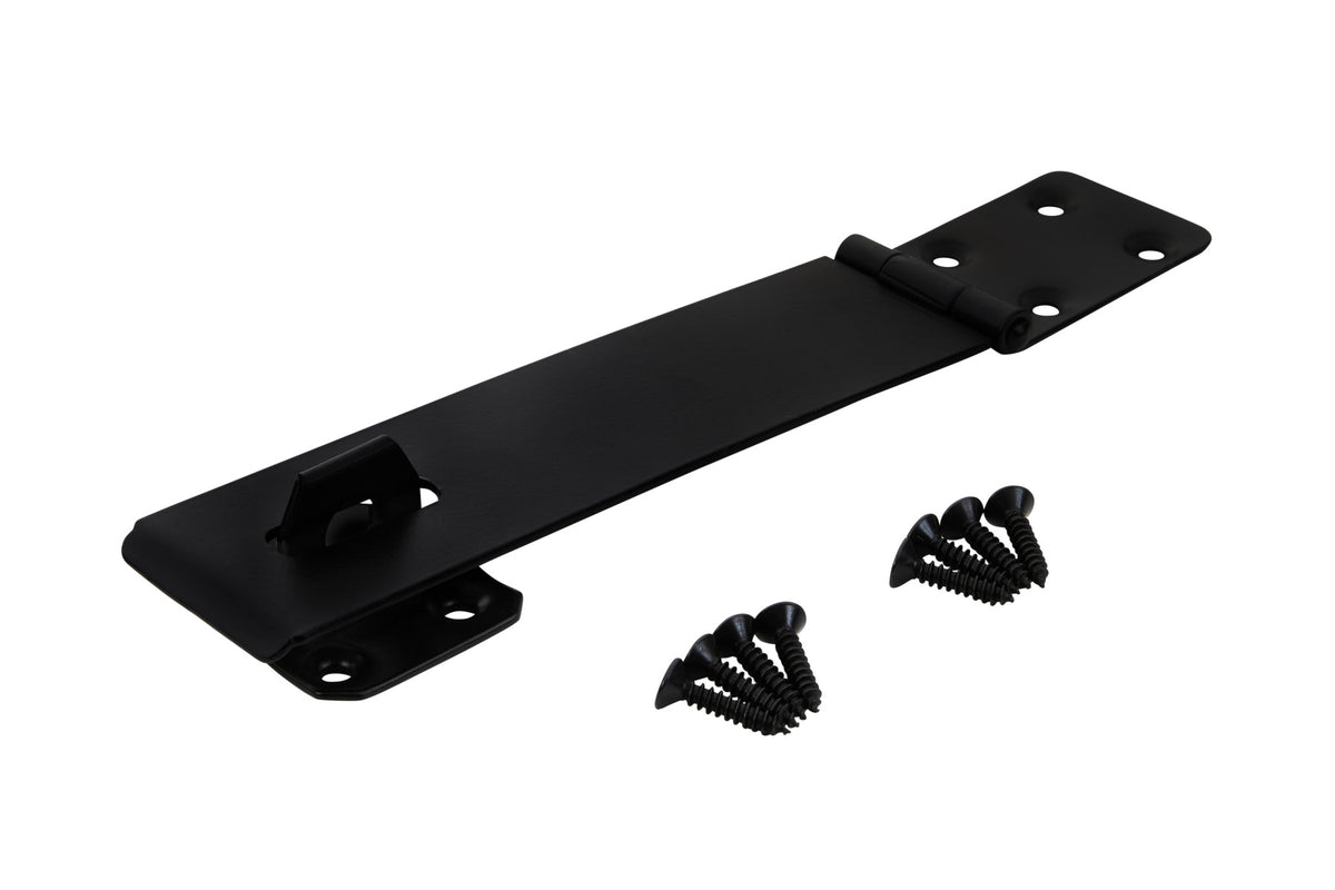 Blue Spot Tools Ironmongery 152mm Black Powder Coated Hasp and Staple