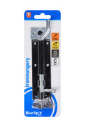 Blue Spot Tools Ironmongery 150mm Black Powder Coated Necked Tower Bolt
