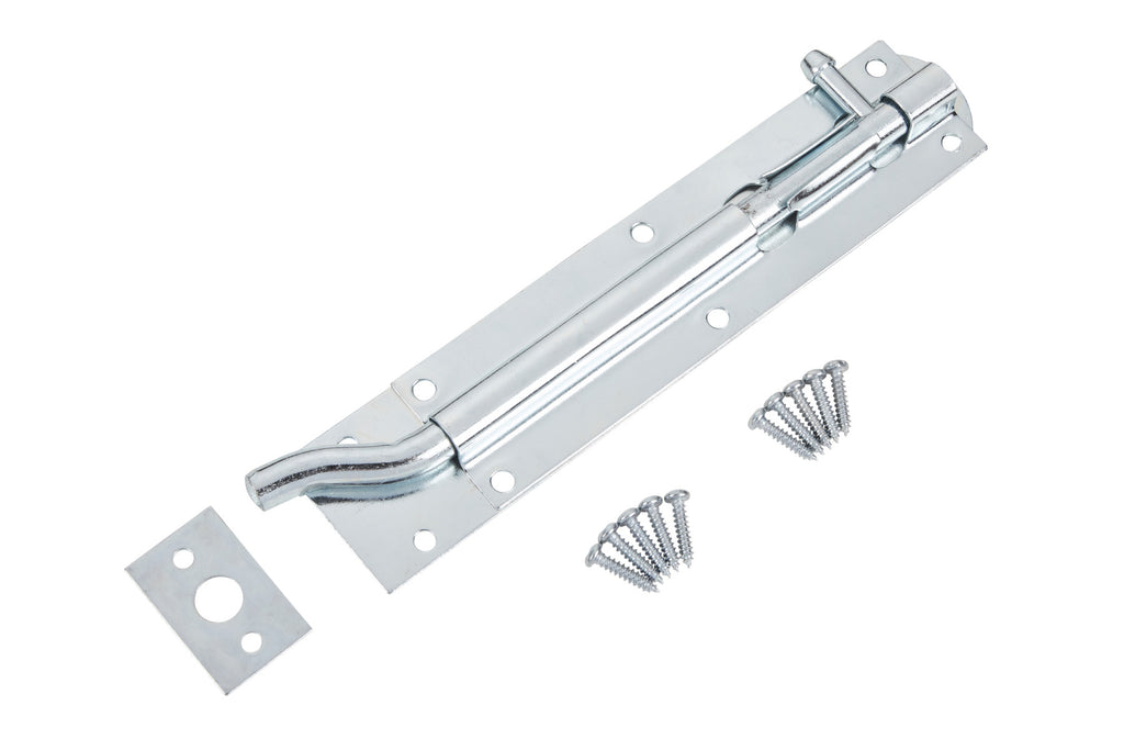 Blue Spot Tools Ironmongery 200mm Zinc Plated Necked Tower Bolt