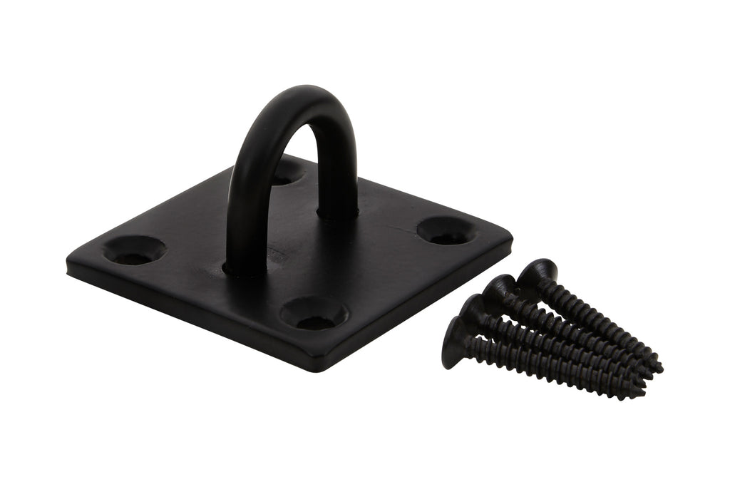 Blue Spot Tools Ironmongery 50mm x 50mm Black Powder Coated Staple on Plate