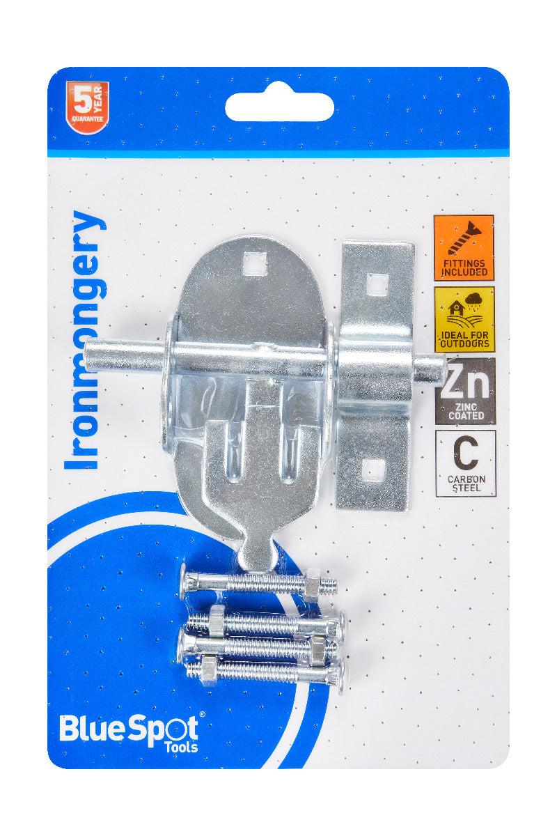 Blue Spot Tools Ironmongery 100mm Zinc Plated Oval Pad Bolt
