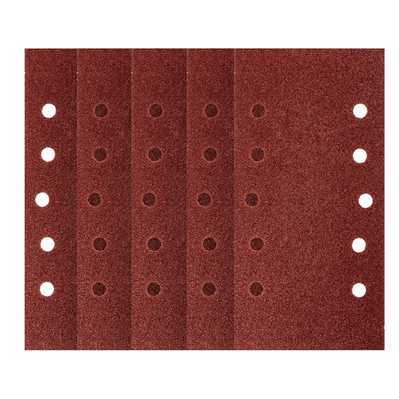 NEO TOOLS Velcro-backed sanding paper 115 x 230 mm, P60, 5 pcs, with 10 holes — 54-002