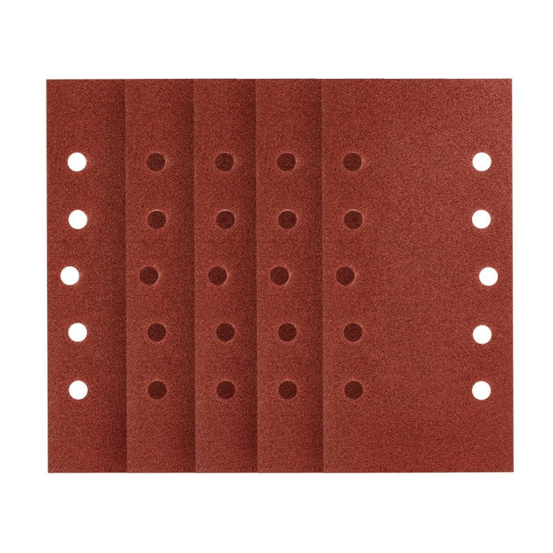 NEO TOOLS Velcro-backed sanding paper 115 x 230 mm, P100, 5 pcs, with 10 holes — 54-004