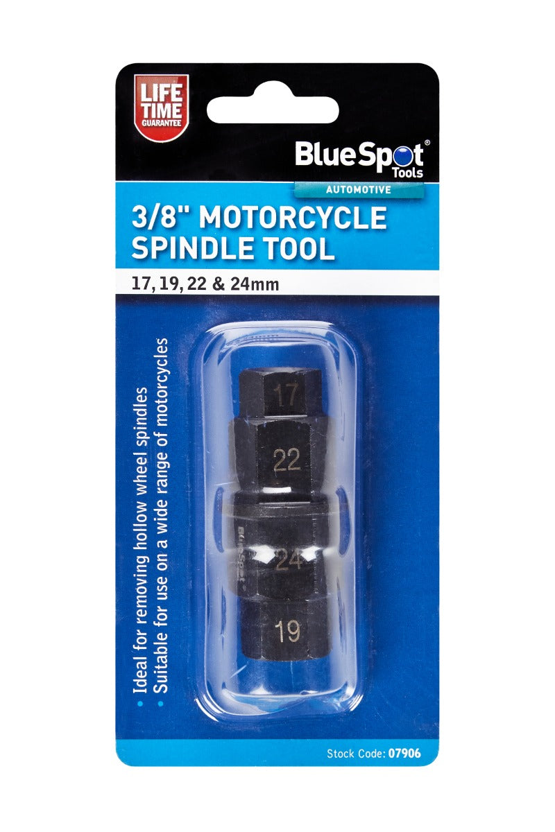 Blue Spot Tools 3/8" Motorcycle Spindle Tool (17, 19, 22 & 24mm)