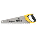TOPEX Handsaw 400 mm, "Aligator", 7 TPI, 3 sides sharpened teeth, hardened teeth — 10A441