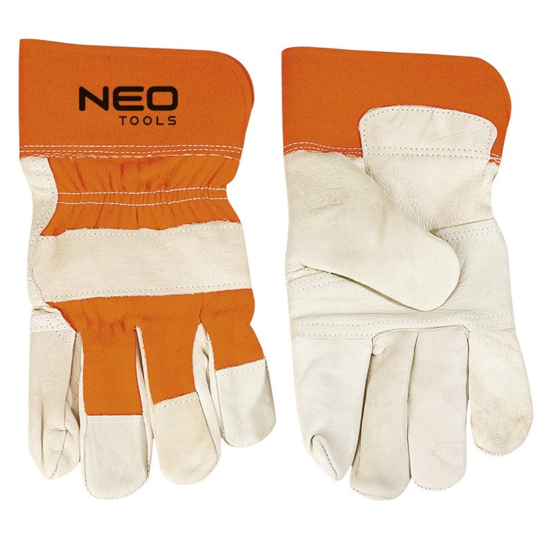 NEO TOOLS Work gloves, grain cowhide, 10.5" — 97-602