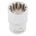 NEO TOOLS Spline socket 1/2", 18 mm — 08-590