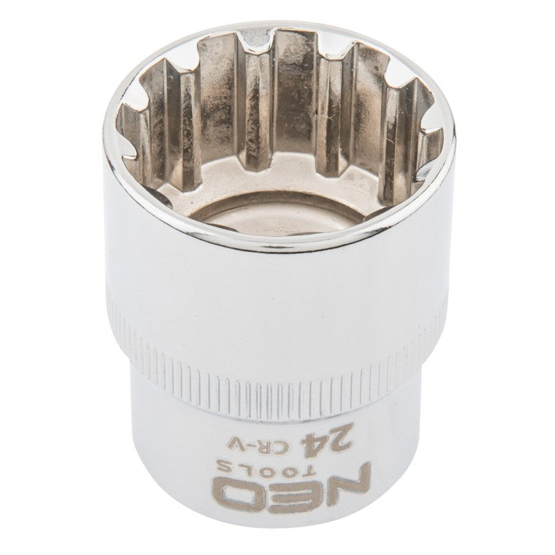 NEO TOOLS Spline socket 1/2", 24 mm — 08-596