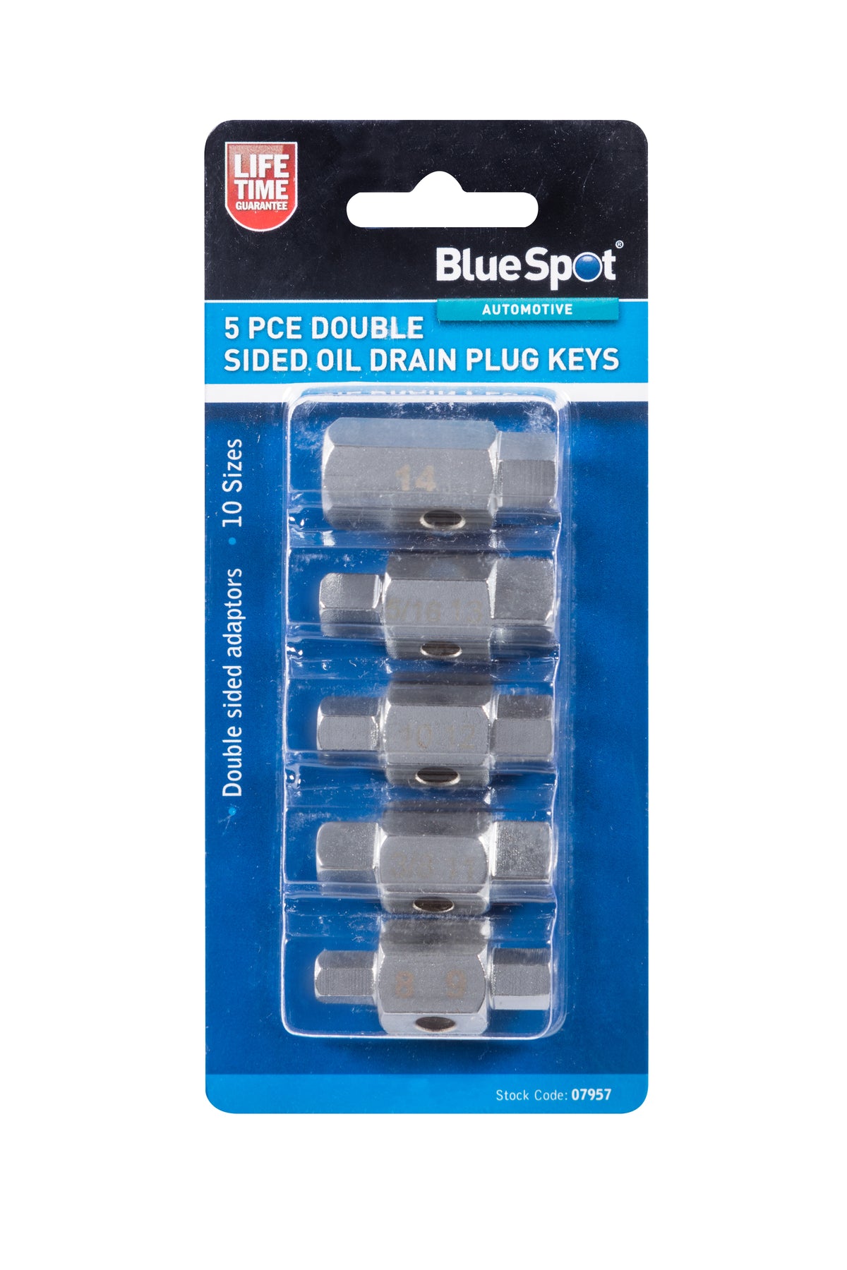 Blue Spot Tools 5 PCE Double Sided Oil Drain Plug Keys