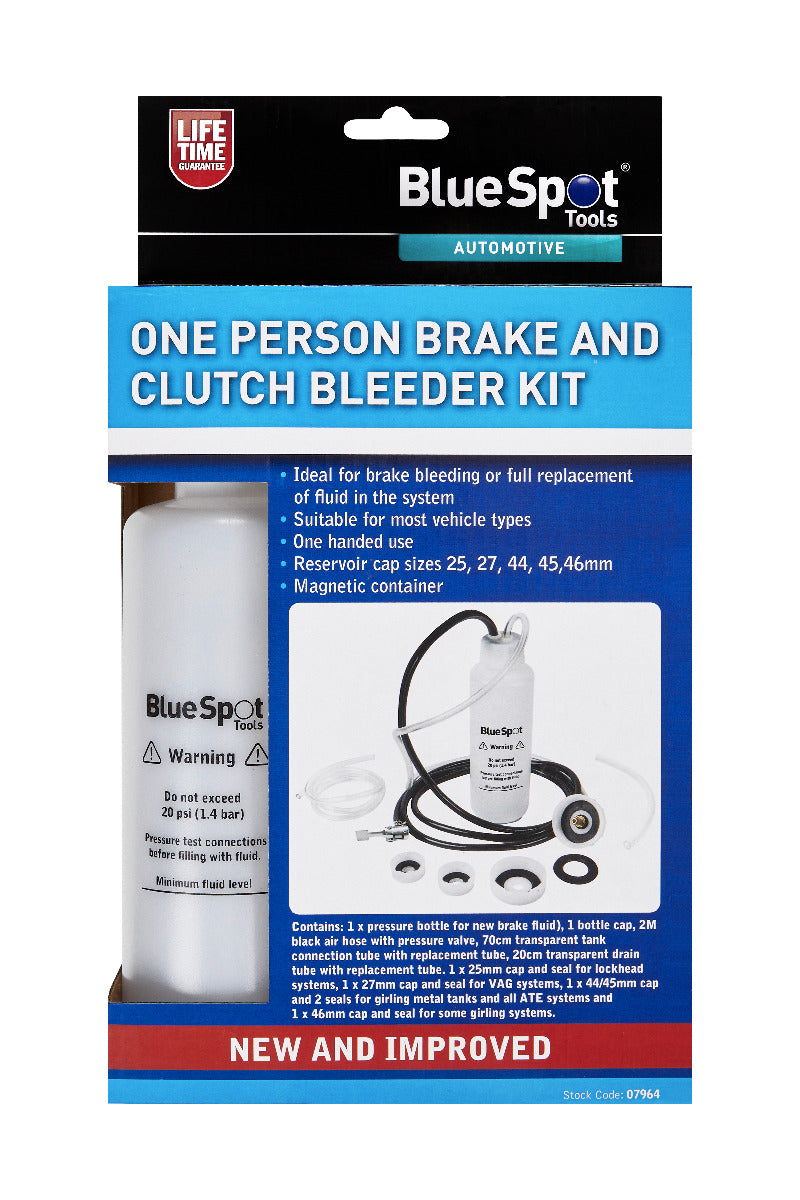 Blue Spot Tools One Person Brake And Clutch Bleeder Kit