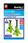 Blue Spot Tools 2T (2000KG) Pair Ratchet Jack Stands