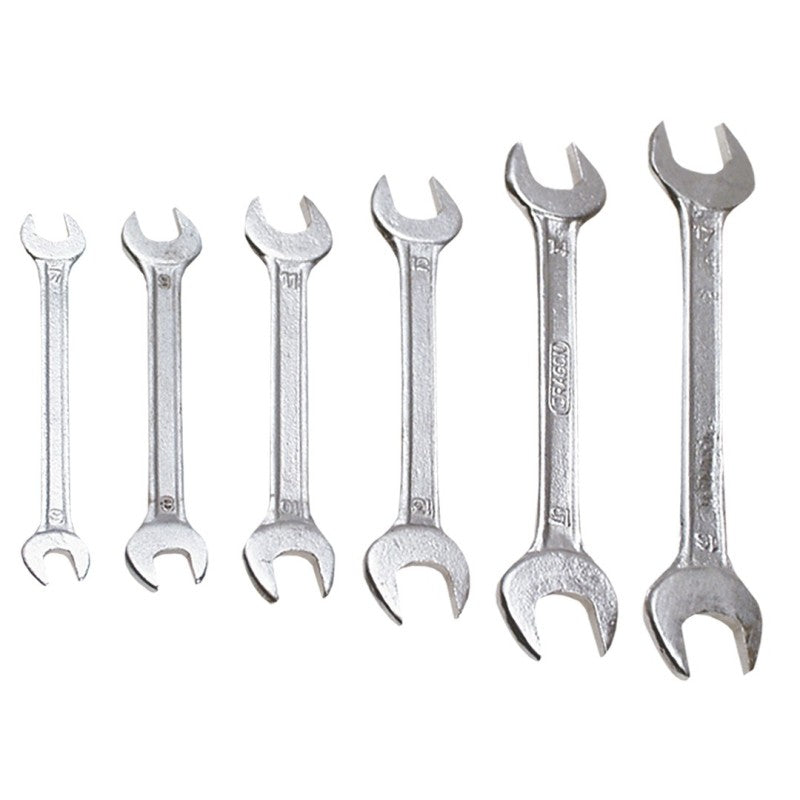 Top Tools Flat double sided wrenches 6-17 mm, set 6 pcs — 35D255