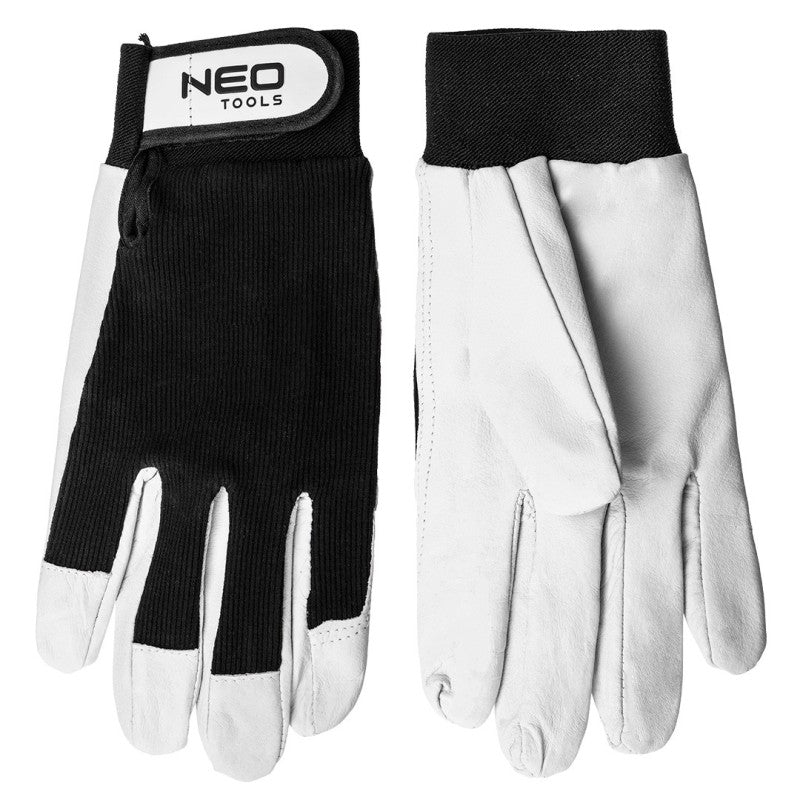 NEO TOOLS Work gloves, pig grain leather, 10" — 97-603