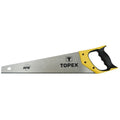 TOPEX Handsaw 400 mm, "Shark", 11 TPI, 3 sides sharpened hardened teeth, bimaterial handle — 10A442