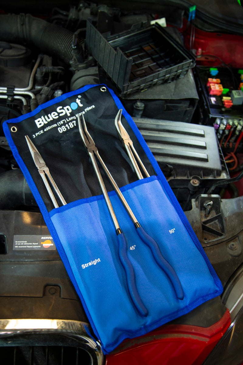 Blue Spot Tools 3 PCE 400mm (16") Long Nose Pliers In Wallet