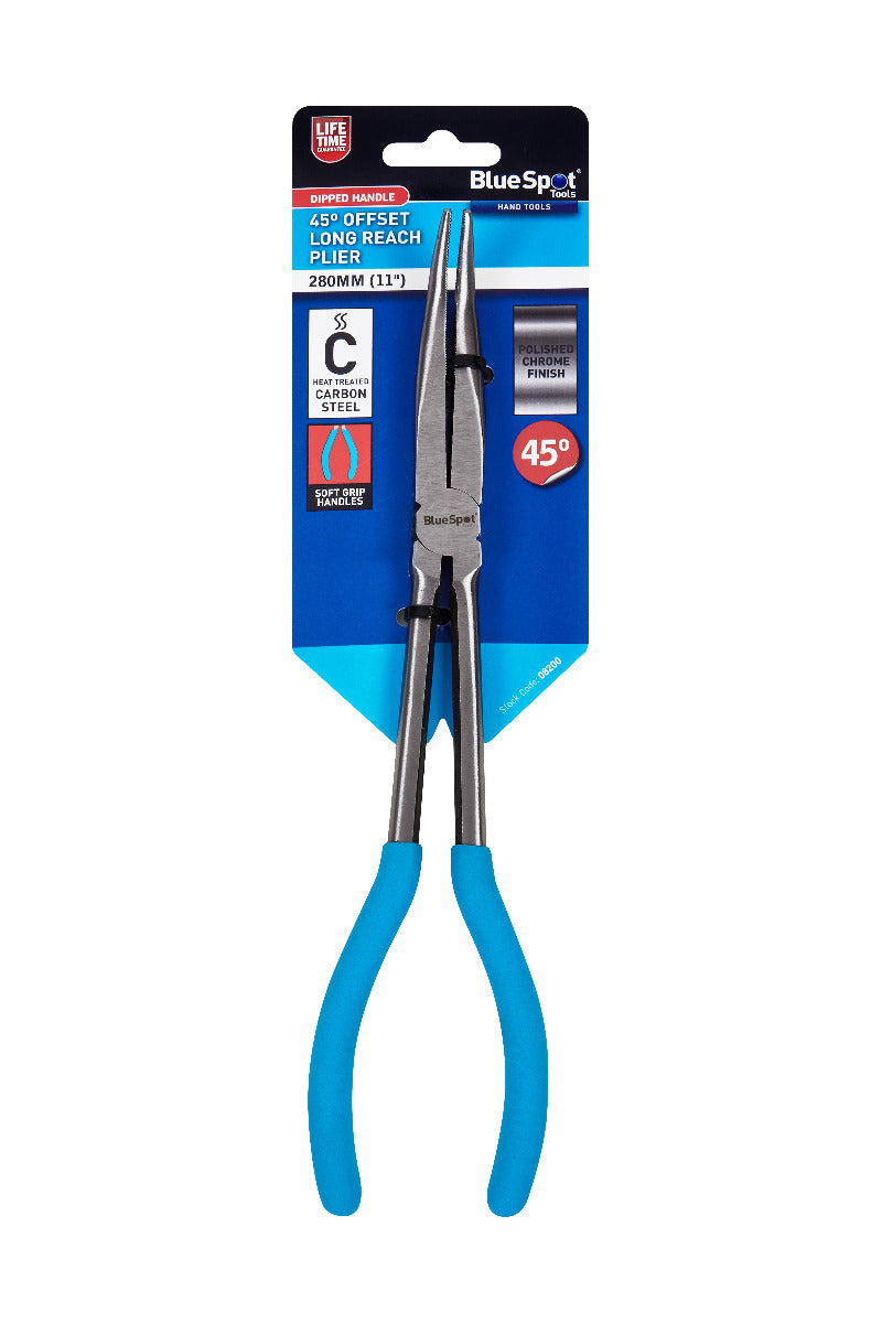 Blue Spot Tools 280mm (11") 45Âº Offset Long Reach Plier