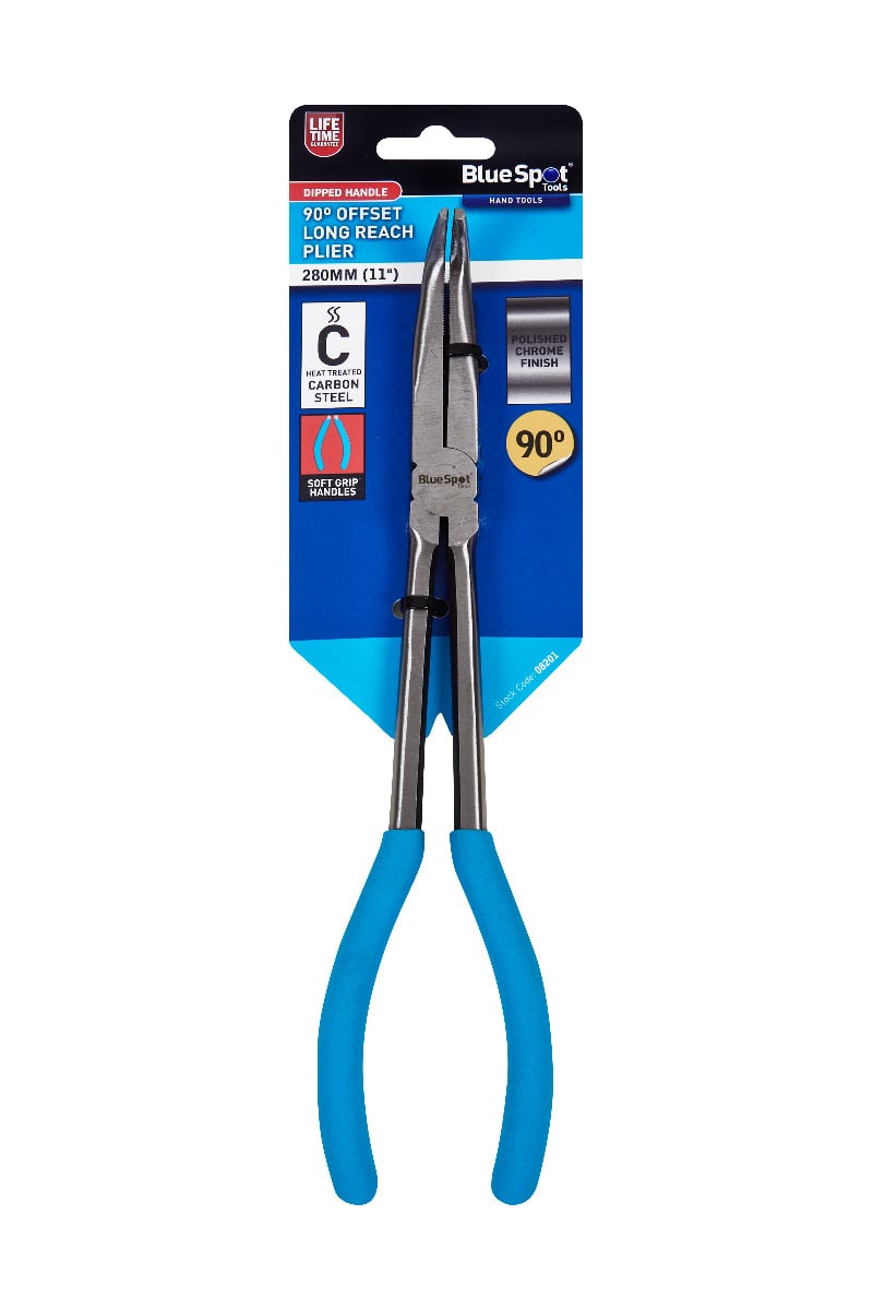Blue Spot Tools 280mm (11") 90Âº Offset Long Reach Plier
