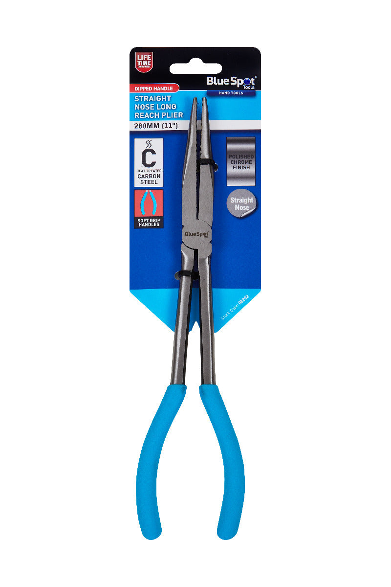 Blue Spot Tools 280mm (11") Straight Nose Long Reach Plier