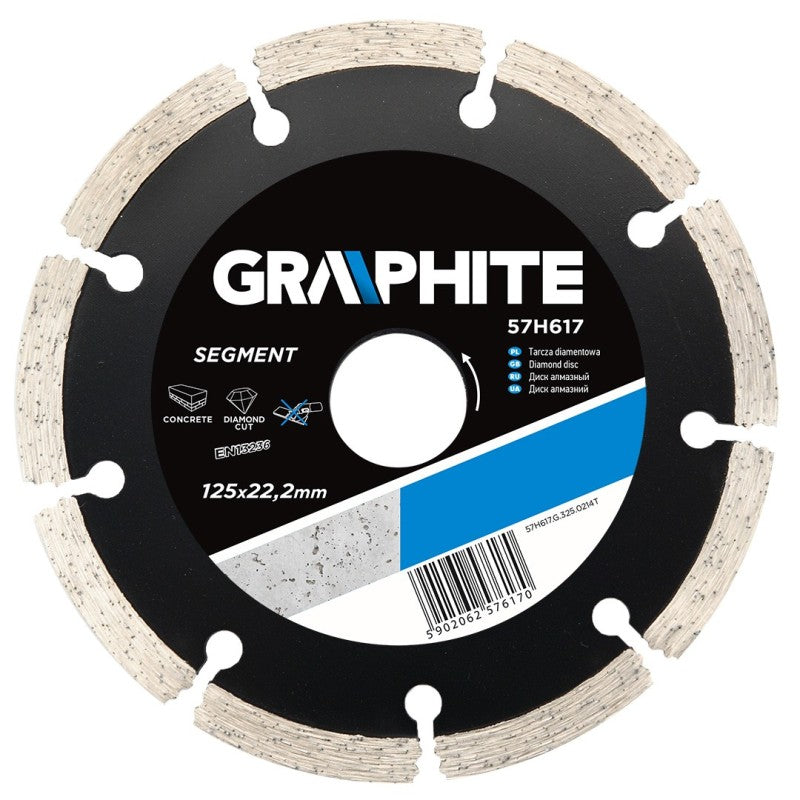 GRAPHITE Diamond disc 125 x 22.2 mm, segmented — 57H617