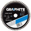 GRAPHITE Diamond disc 180 x 22.2 mm, Turbo Wave — 57H636
