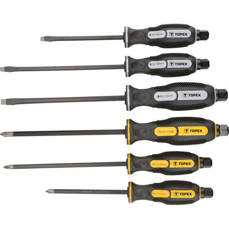 TOPEX Screwdriver go through, set 6 pcs — 39D506