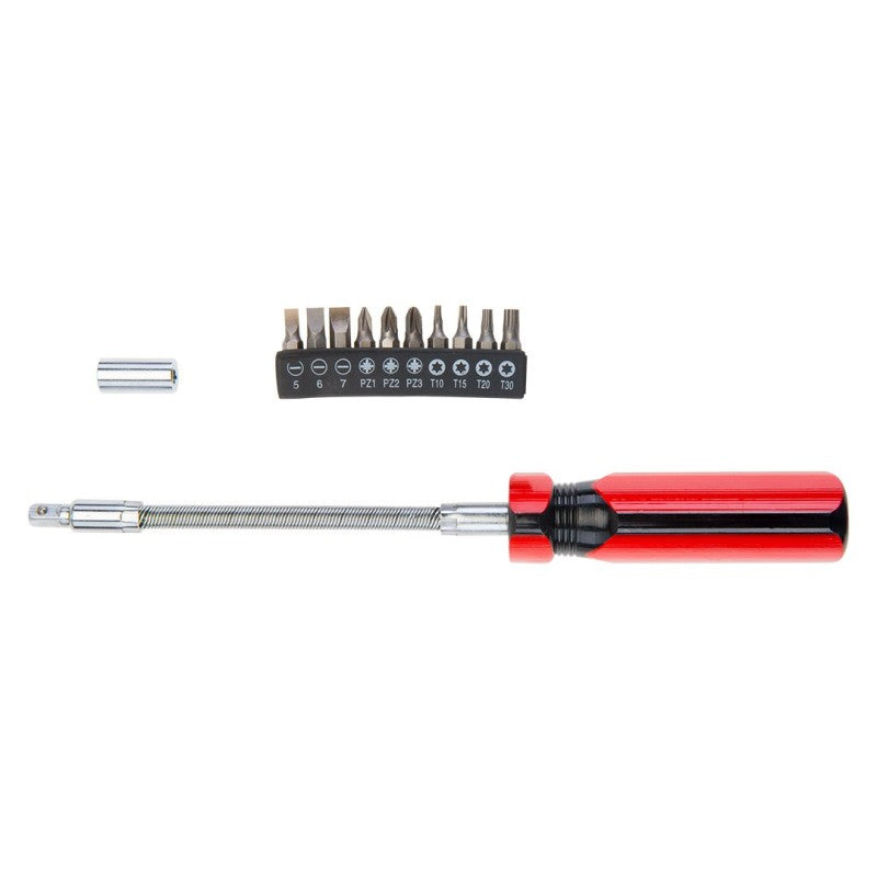 Top Tools Screwdriver with flexile shank with bits, 12 pcs — 39D122