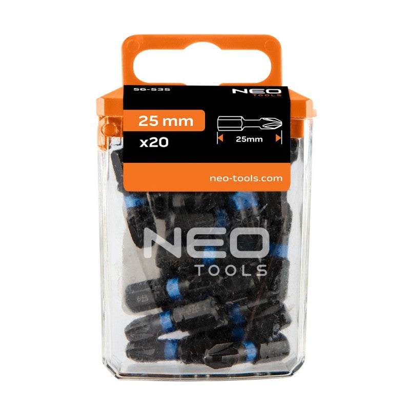 NEO TOOLS Impact bits PZ3 x 25 mm, 20 pcs. — 56-535