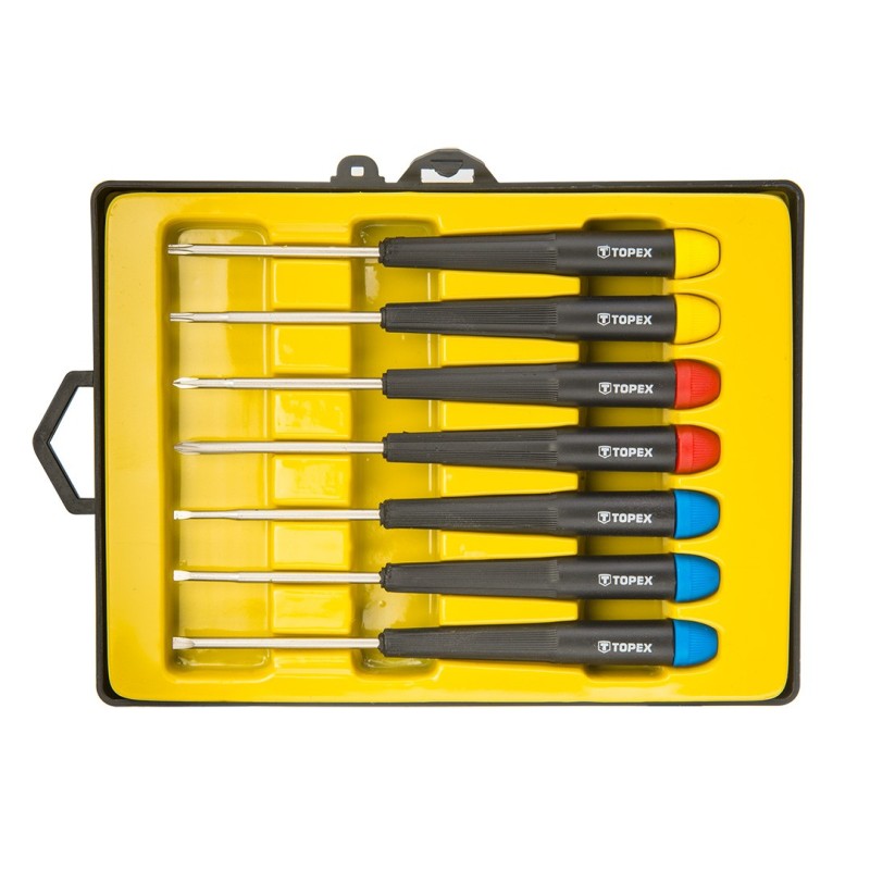 TOPEX Precision screwdriver, set 7 pcs — 39D552