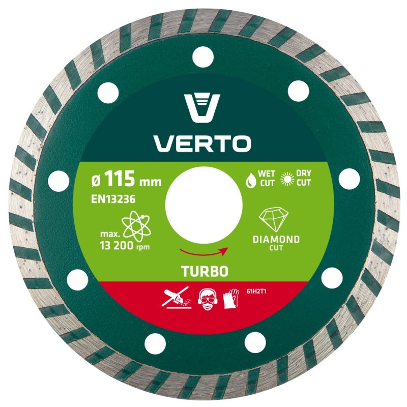 VERTO Diamond disc 115mm, Turbo — 61H2T1