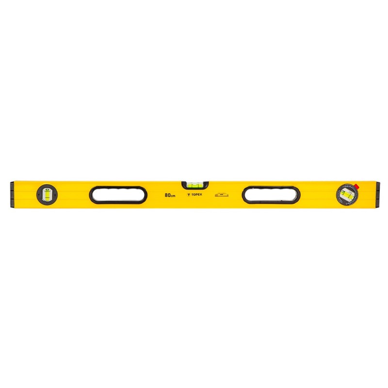 TOPEX Aluminium spirit level, type 600, 80 cm, 3 vials, 2 handles — 29C603