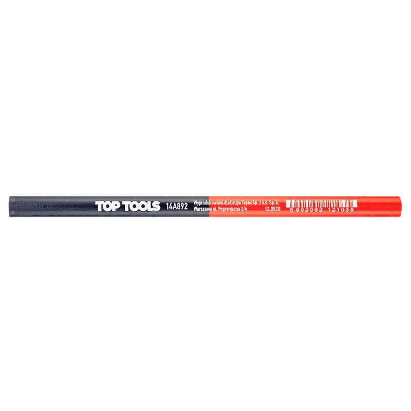 Top Tools Double colour carpenter's pancil (navy blue - red) — 14A892