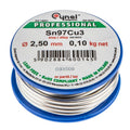 CYNEL Solder binder 97% Sn, 3% Cu, wire 2.5 mm, 100 g — 44E742