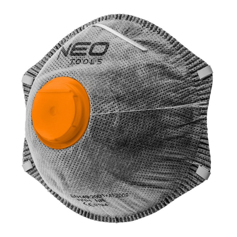 NEO TOOLS Dust protection half-mask with active carbon, one valve, FFP2, 3 pcs — 97-301