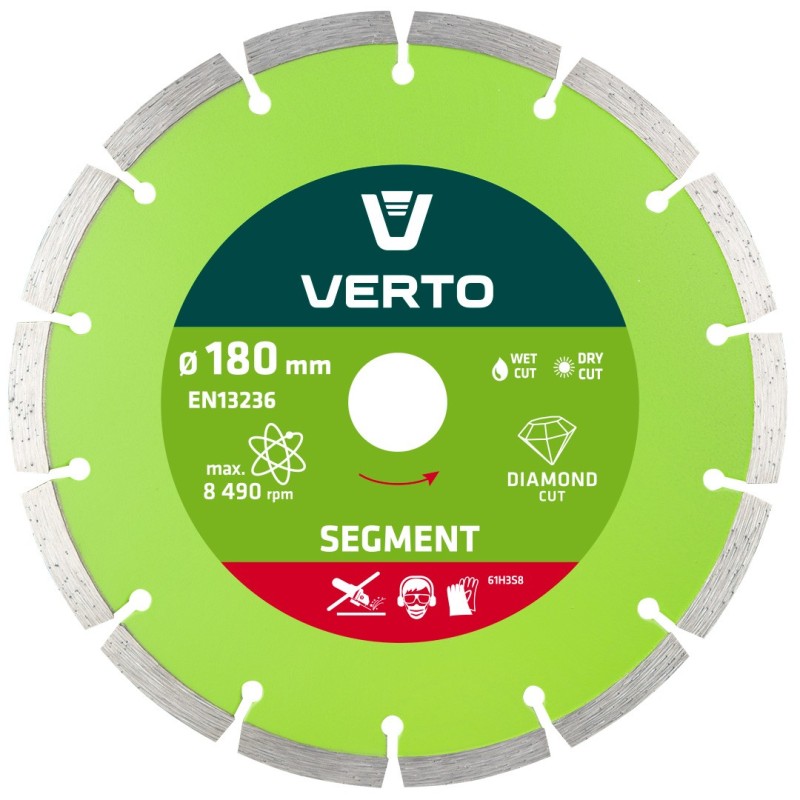 VERTO Diamond disc 180mm, segmented — 61H3S8