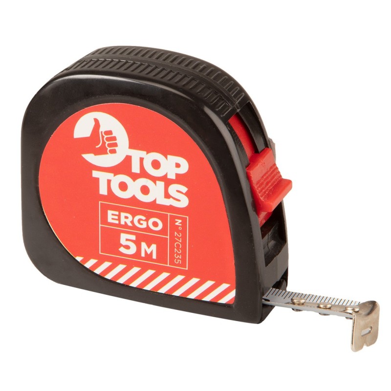 Top Tools Retractable steel tape measure 5 m x 16 mm, "Varicolor" — 27C235