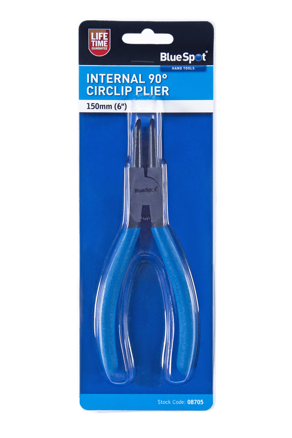 Blue Spot Tools 150mm (6") Internal Circlip Plier 90Â° Tip