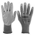 NEO TOOLS Work gloves, PU-coated polyester, 4131X, size 11 (card) — 97-646K-11