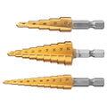 NEO TOOLS HSS TiN step drill bit set, 3-20 mm, Hex, 3 pcs — 08-948