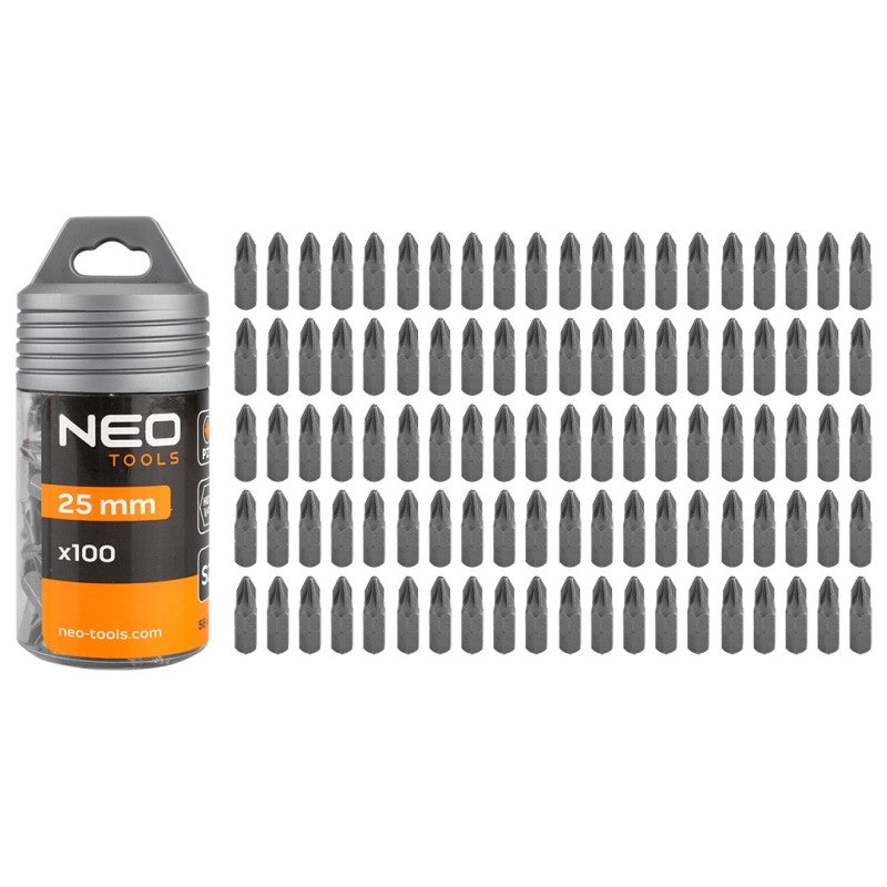 NEO TOOLS Screwdriver bits PZ2 x 25 mm, 100 pcs. — 56-624