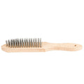 Top Tools Wire brush, 6-row, wooden handle — 14A606