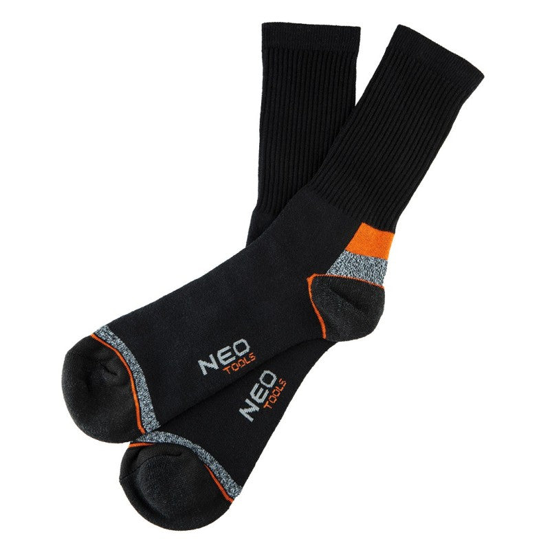 NEO TOOLS Work socks, ribbed elastic band, long, size 43–46 — 82-351