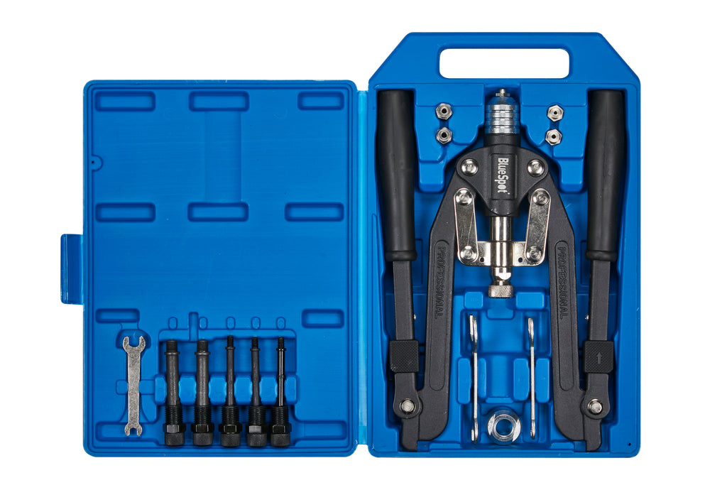 Blue Spot Tools Long Arm Rivet (3.2-6.4) and Nut Riveter (M4-M10) Set