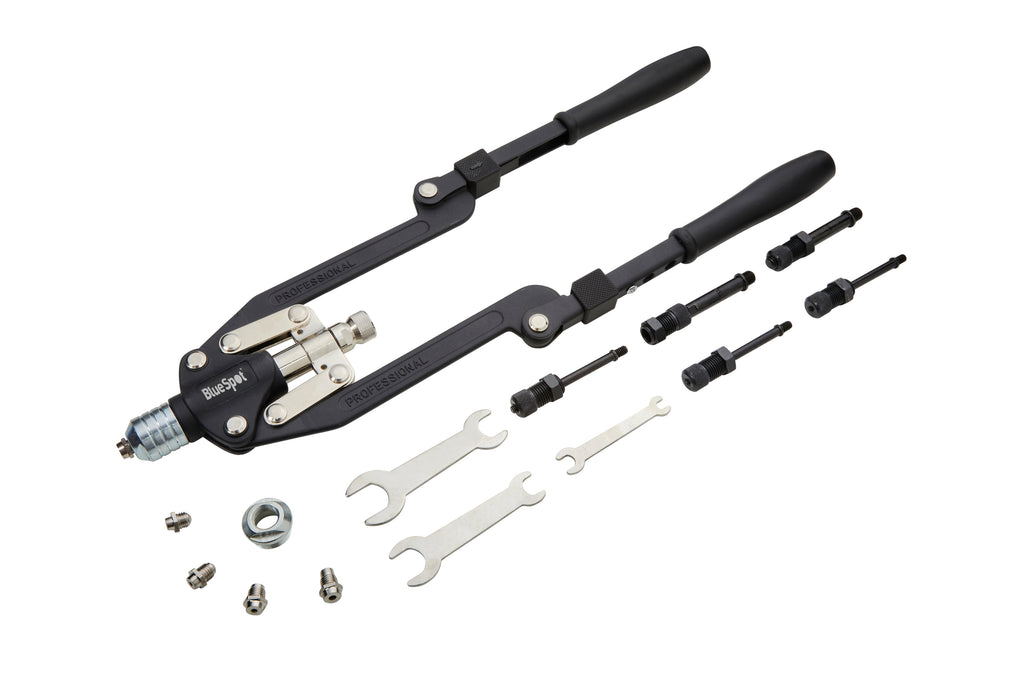 Blue Spot Tools Long Arm Rivet (3.2-6.4) and Nut Riveter (M4-M10) Set