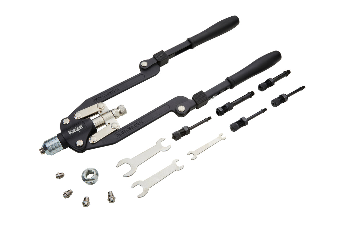 Blue Spot Tools Long Arm Rivet (3.2-6.4) and Nut Riveter (M4-M10) Set