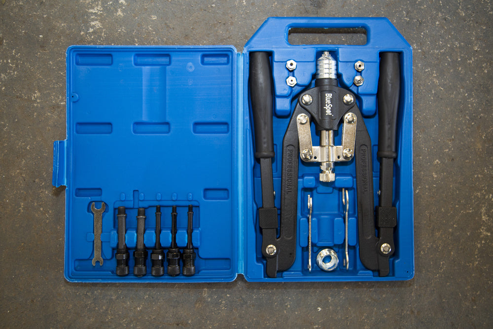 Blue Spot Tools Long Arm Rivet (3.2-6.4) and Nut Riveter (M4-M10) Set