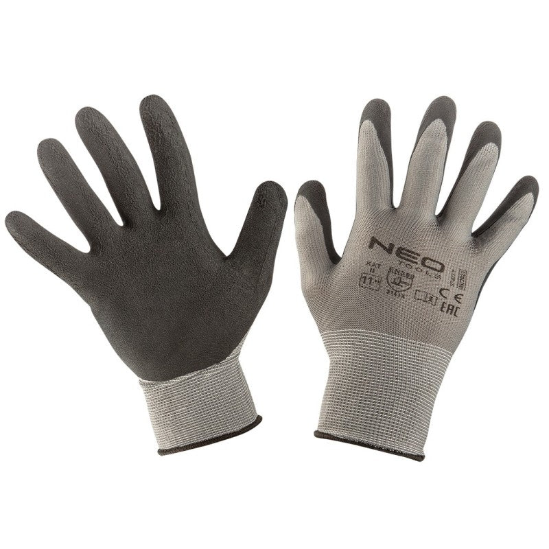 NEO TOOLS Work gloves, latex coated nylon(foam), 3141X, size 11 — 97-617-11