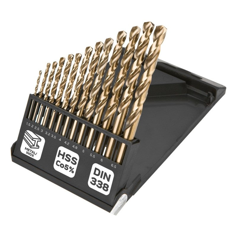 NEO TOOLS HSS-Co metal drill bits 1.5-6.5 mm, set of 13 pcs. — 57-088
