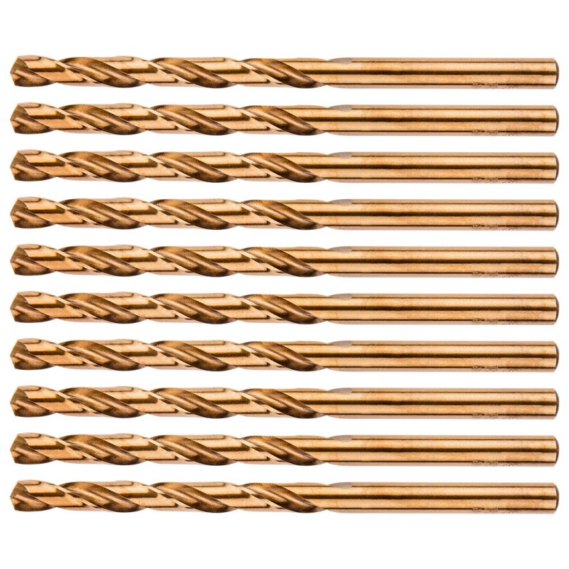 NEO TOOLS HSS-Co 5.0 mm metal drill bits, 10 pcs. — 57-032-10