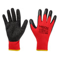 NEO TOOLS Work gloves, latex-covered polyester (crincle), 3131X, size 10 — 97-645-10